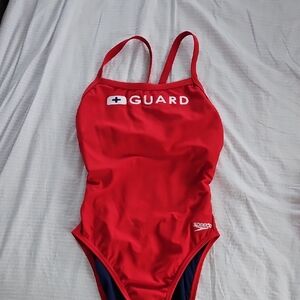 Speedo Red Guard Swimsuit